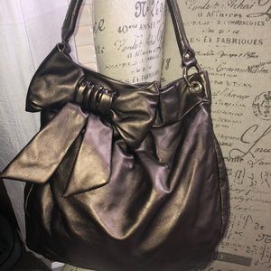 Express Brown Bow Shoulder Bag